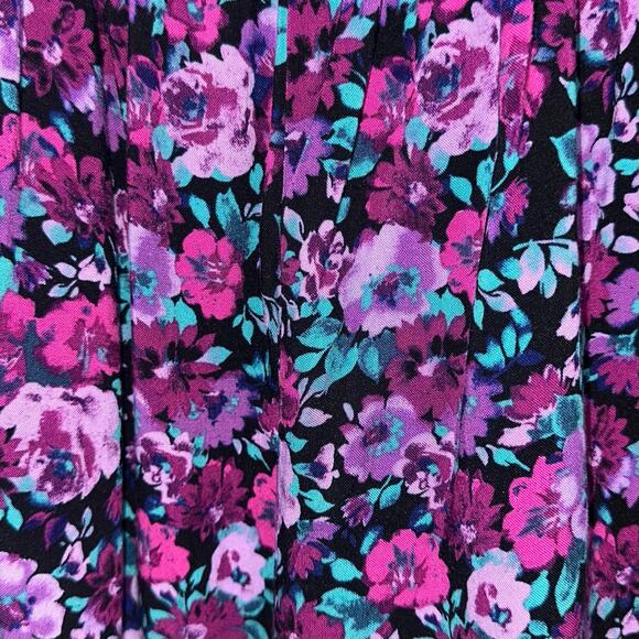 Wild Fable Purple Floral Smocked Long Sleeve Mini Dress Size Large - Picture 9 of 13